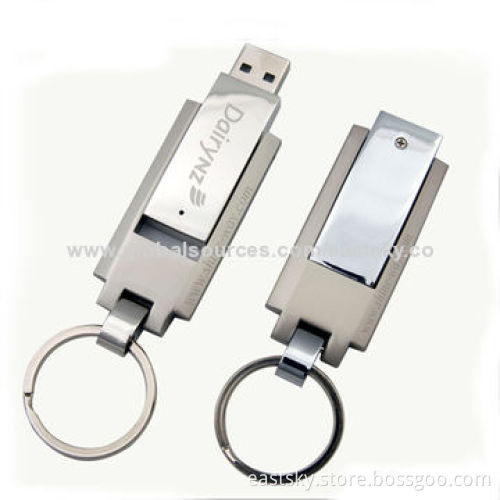 Customized Twist Style Metal Pen Drive, 64MB to 32GB Memory Capacity